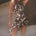 KESHI HALTER RUFFLE MINI DRESS - SHILOH BROWN