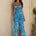 KIATA RUFFLE MAXI DRESS - AZURI BLUE