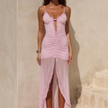 KIATA RUFFLE MAXI DRESS - MUSK