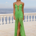 KIATA RUFFLE MAXI DRESS - APPLE