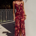 KIATA RUFFLE MAXI DRESS - ELIANA RED