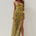 KIKI HIGH SLIT MAXI DRESS - CASSIA YELLOW