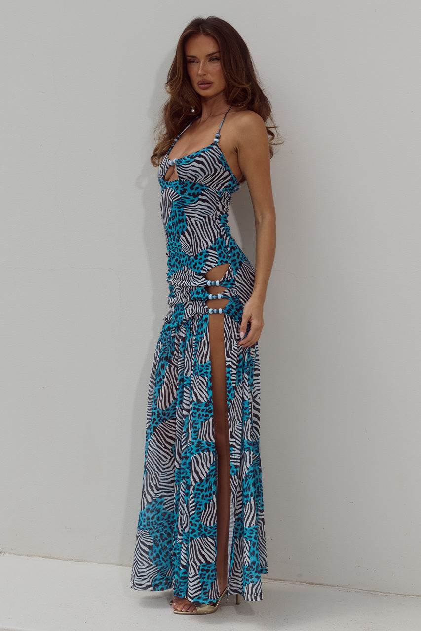 KIKI HIGH SLIT MAXI DRESS - DANTE TEAL - KIKIHIGHSLITMAXIDRESS-DANTETEAL-03