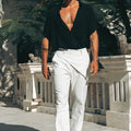KILIAN PANT - WHITE PINSTRIPE