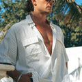 KILIAN SHIRT - WHITE PINSTRIPE