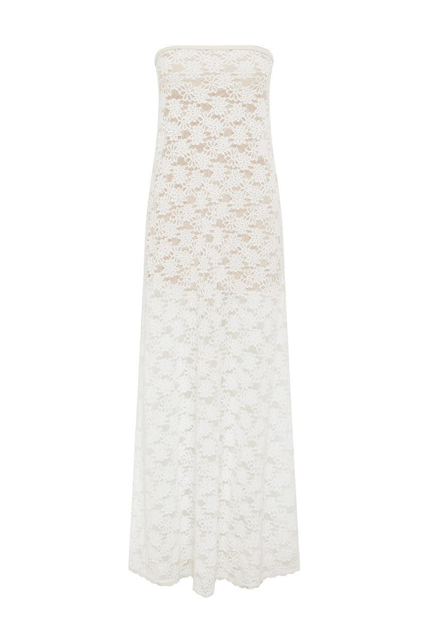 KINERA STRAPLESS LACE MAXI DRESS - WHITE - KINERAMAXIDRESS_3