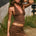 KITTY LOW RISE MINI SKIRT - CHOCOLATE
