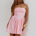 KIYO STRAPLESS TIE BACK MINI DRESS - PINK