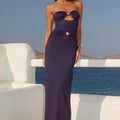 KLEO STRAPLESS MAXI DRESS - NAVY