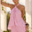 KOAH KNOTTED FRONT SPLIT TOP - KOAH PINK