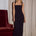 KODY SQUARE NECK MIDI DRESS - BLACK