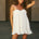 KRISTIA FLOUNCE RUFFLE MINI DRESS - PEARL