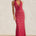 KYLO PLUNGE COWL MAXI DRESS - BERRY