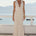 KYLO PLUNGE COWL MAXI DRESS - WHITE