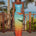 KYRA MIDI DRESS - PARADISE OMBRE