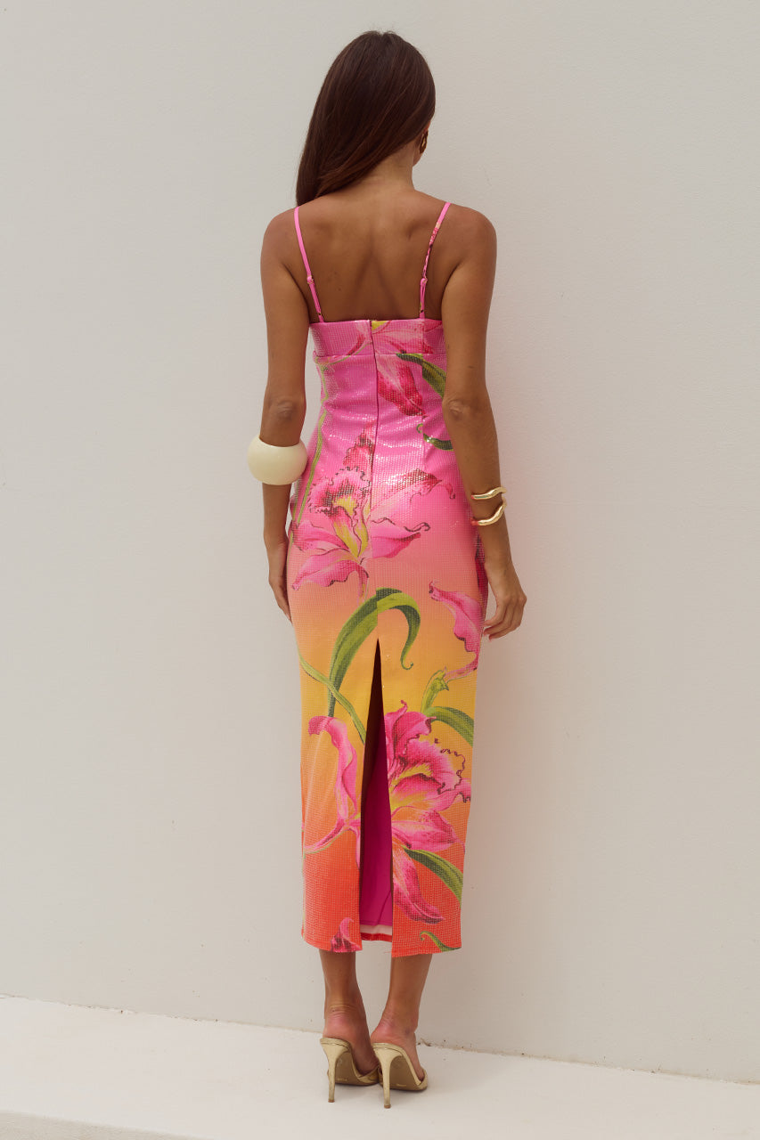 KYRA SCOOP NECK SEQUIN MIDI DRESS - FLORAL OMBRE - KYRASCOOPNECKSEQUINMIDIDRESS-FLORALOMBRE-4