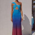 KYREE MAXI DRESS - BLUE OMBRE