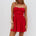 LANIE SHIRRED MINI DRESS - RED