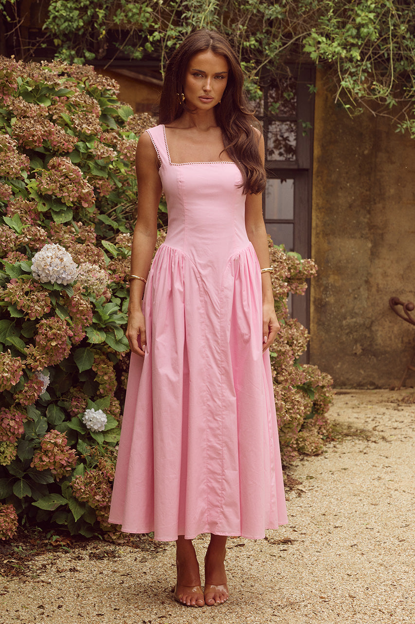 LANI MIDI DRESS - PINK XXL - LANIMIDIDRESSPINK