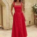LANI MIDI DRESS - RED