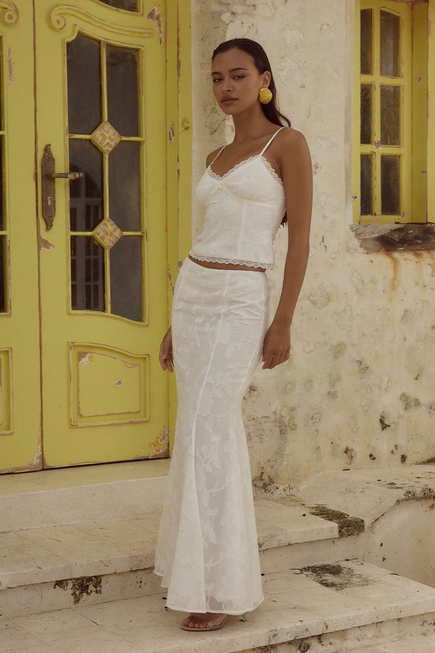 LARINA MAXI SKIRT - WHITE XXL - LARINATOPXLARINAMAXISKIRT-WHITE_1