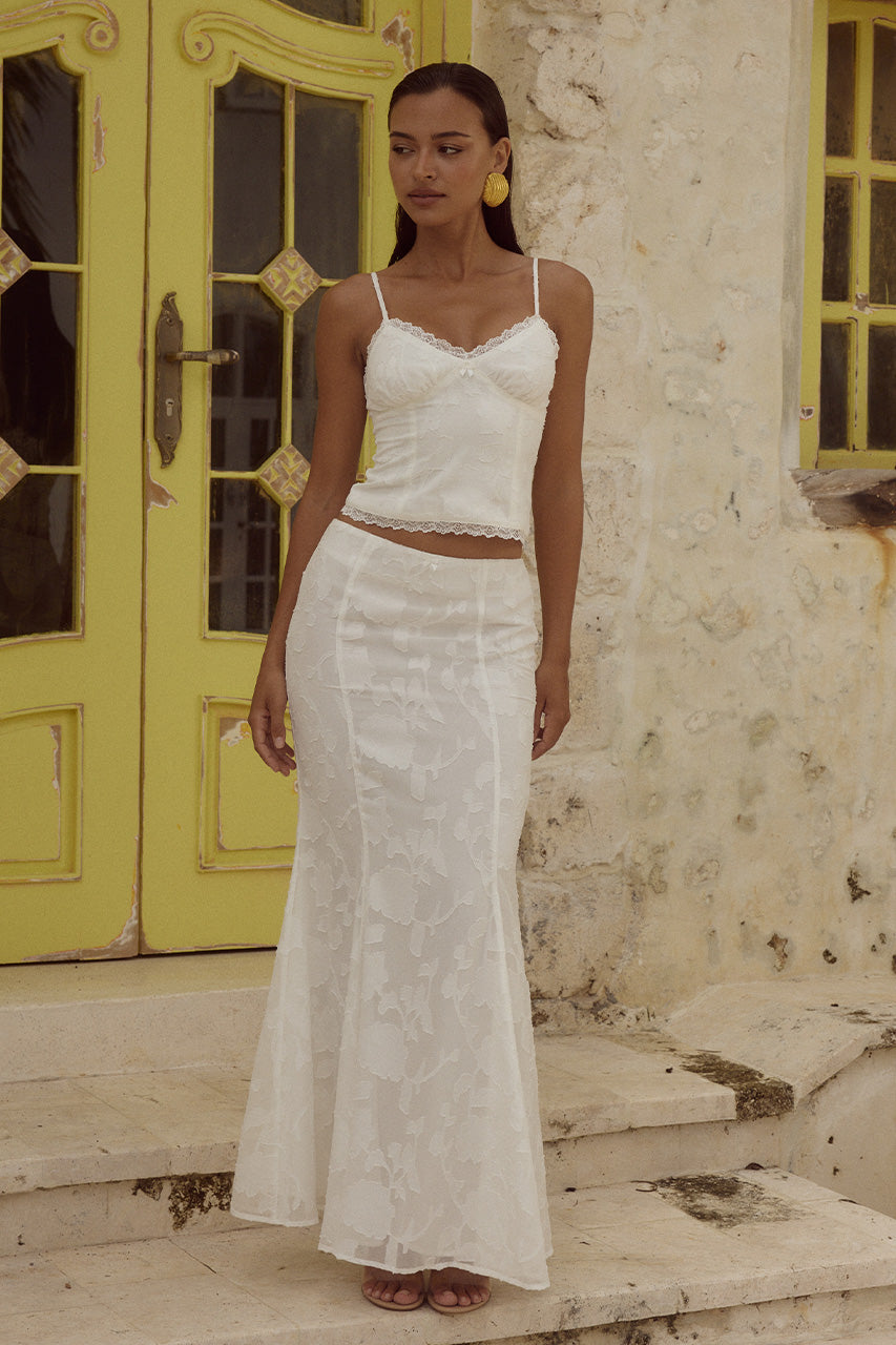 LARINA MAXI SKIRT - WHITE - LARINATOPXLARINAMAXISKIRT-WHITE_2