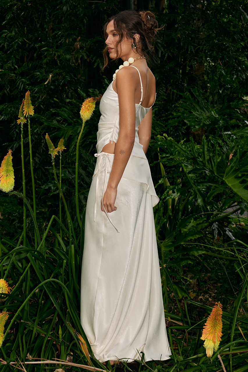 LARISSA LOW WAISTED WRAP MAXI SKIRT - OFF WHITE - LARISSAASYMMETRICALHEMTOPXLARISSALOWWAISTEDWRAPMAXISKIRT-OFFWHITE-09
