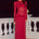 LARNA LACE LONG SLEEVE MAXI DRESS - CHERRY