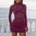 LARNA LACE SLEEVED MINI DRESS - WINE