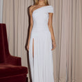 LARSEN ONE SHOULDER MAXI DRESS - WHITE