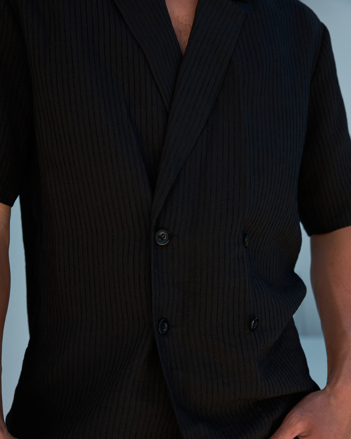LASZLO DOUBLE BREASTED SHIRT - BLACK - LASZLODOUBLEBREASTEDSHIRT-BLACK-4