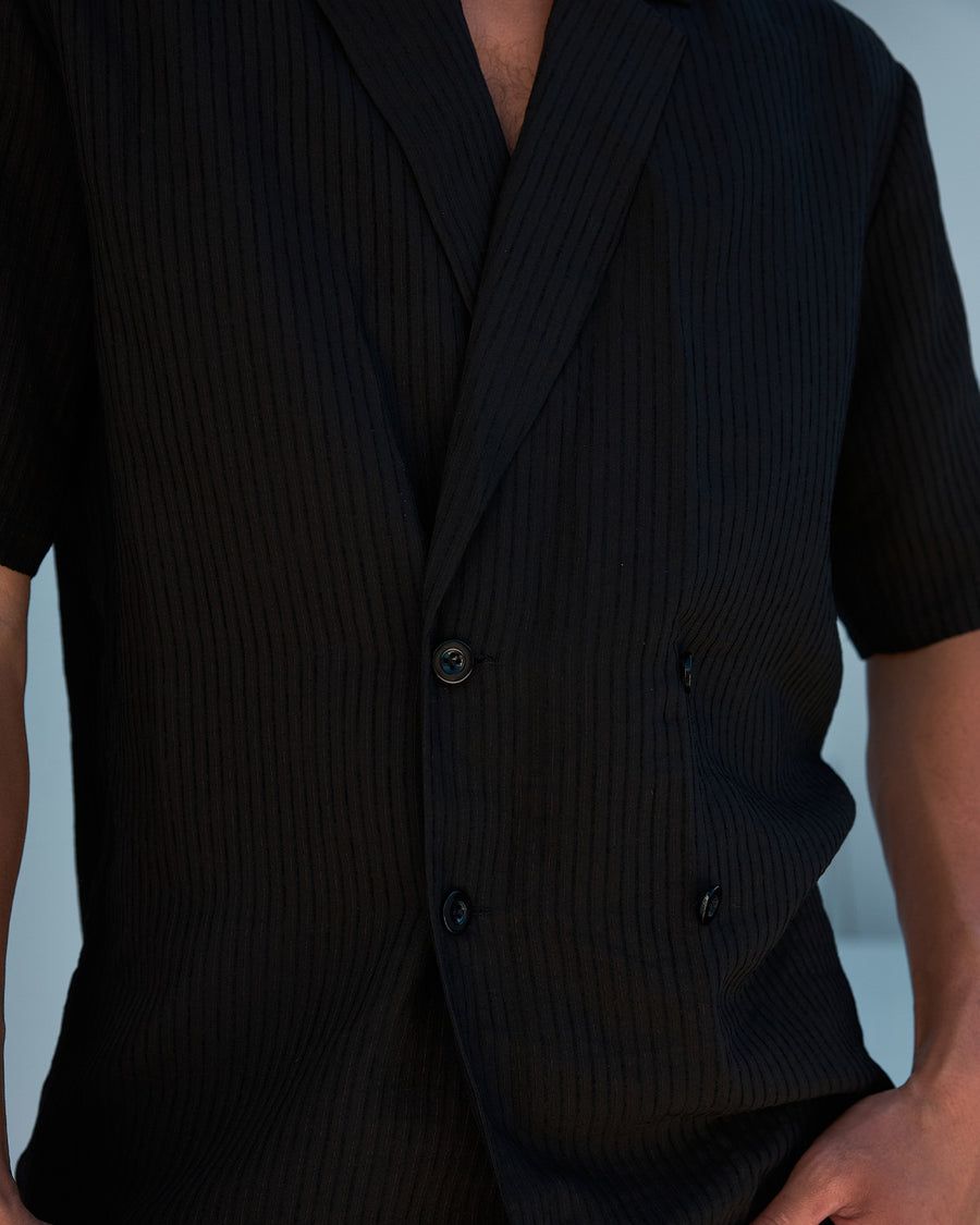 LASZLO DOUBLE BREASTED SHIRT - BLACK - LASZLODOUBLEBREASTEDSHIRT-BLACK-4