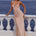 LAVENA FLORAL DETAIL MAXI DRESS - PEACH