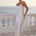LAVENA FLORAL DETAIL MAXI DRESS - PEARL