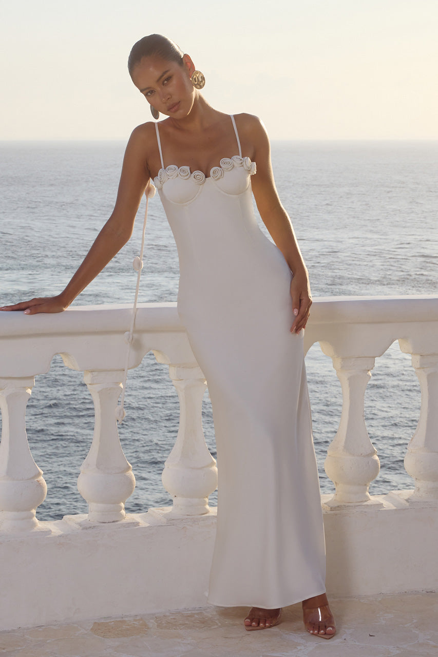 LAVENA FLORAL DETAIL MAXI DRESS - PEARL - LAVENAFLORALDETAILMAXIDRESS-PEARL_6