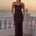 LAVENA FLORAL DETAIL MAXI DRESS - NOIR