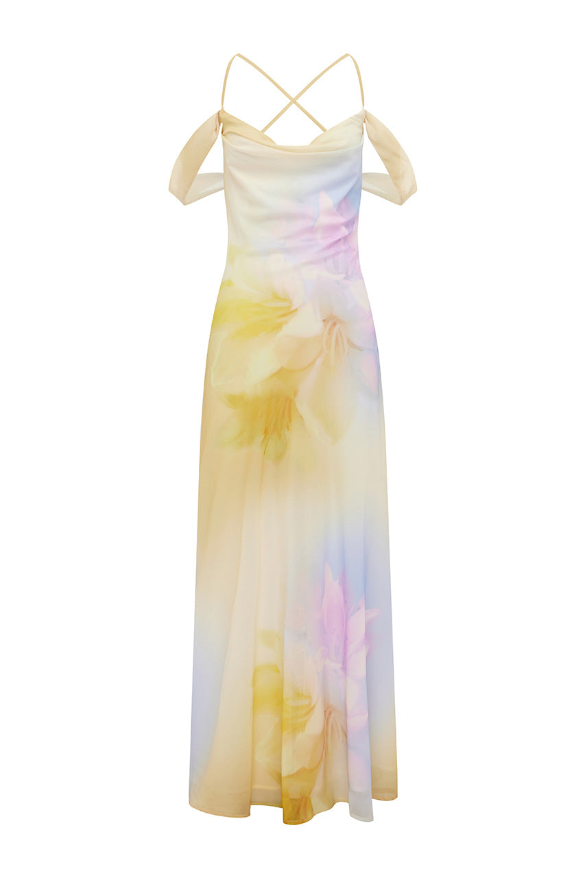 LAVONI CROSS BACK MAXI DRESS - SAPHIE BLUE - LAVONICROSSBACKMAXIDRESS-SAPHIEBLUE