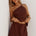 CALLIOPE ELASTICATED MINI SKIRT - CHOCOLATE