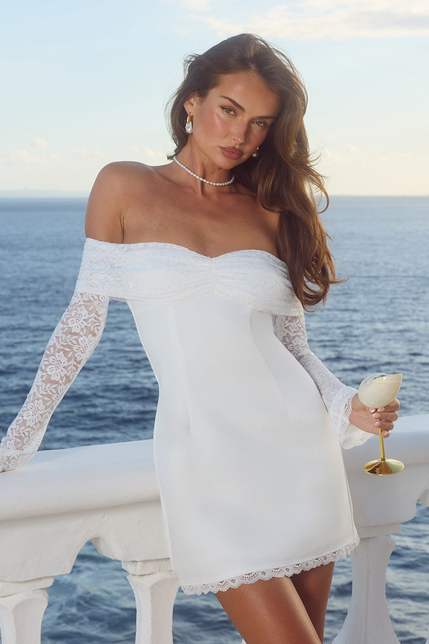 LEONA LACE LONG SLEEVE MINI DRESS - WHITE - LEONALONGSLEEVEMINIDRESS-WHITE_3