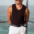 LEONARDO KNIT SINGLET - CHOCOLATE