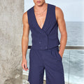 BASILE  TAILORED SHORTS - NAVY