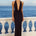 LEXIE LOW PLUNGE HALTER MAXI DRESS - BLACK