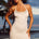 LIA HALTER SCOOP MINI DRESS - WHITE