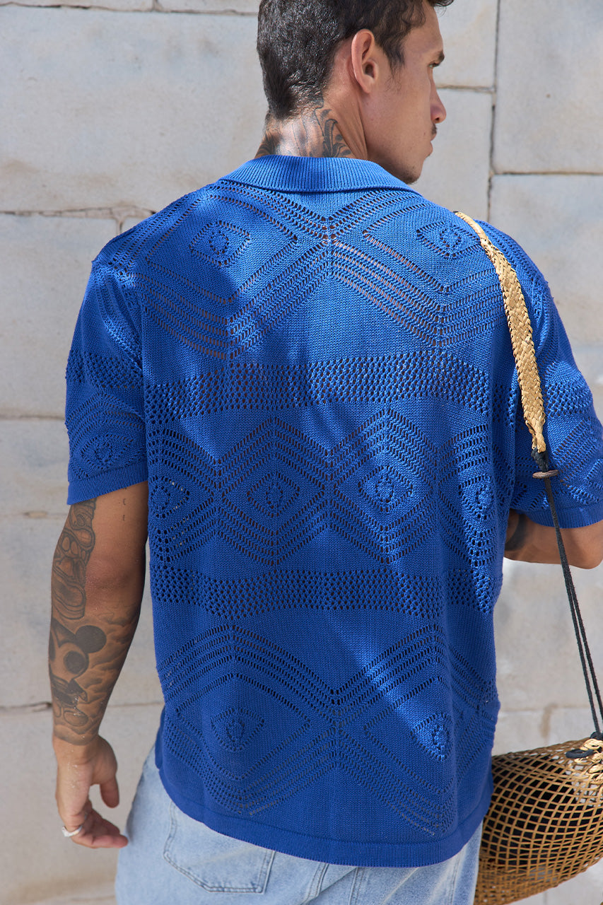 LIAM SHORT SLEEVE SHIRT - ROYAL