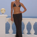 CYRUS MAXI SKIRT - BLACK POLKA