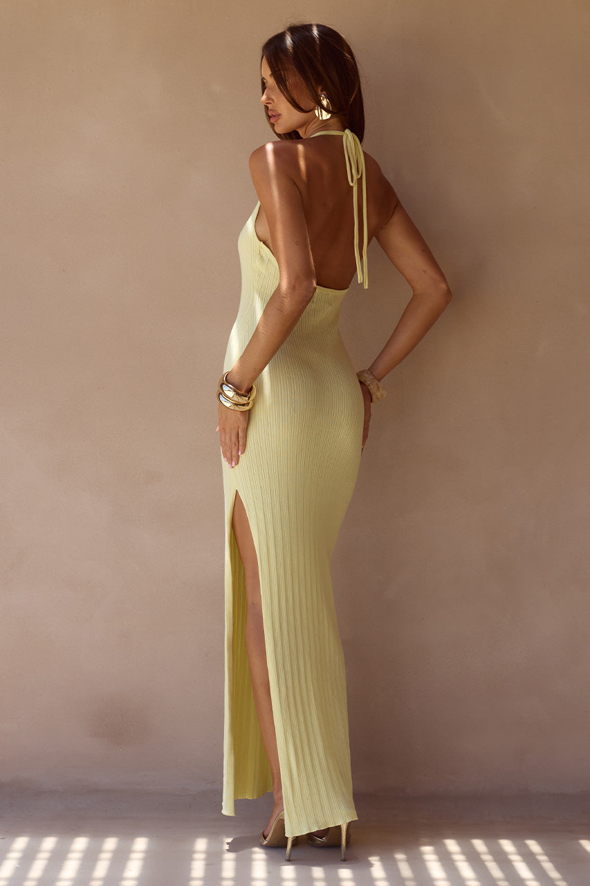 LILABELLE HALTER KNIT MAXI DRESS - LEMON - LILABELLEHALTERKNITMAXIDRESS-LEMON-7