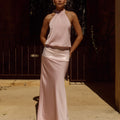 LILIETTE HALTER MAXI DRESS - PINK