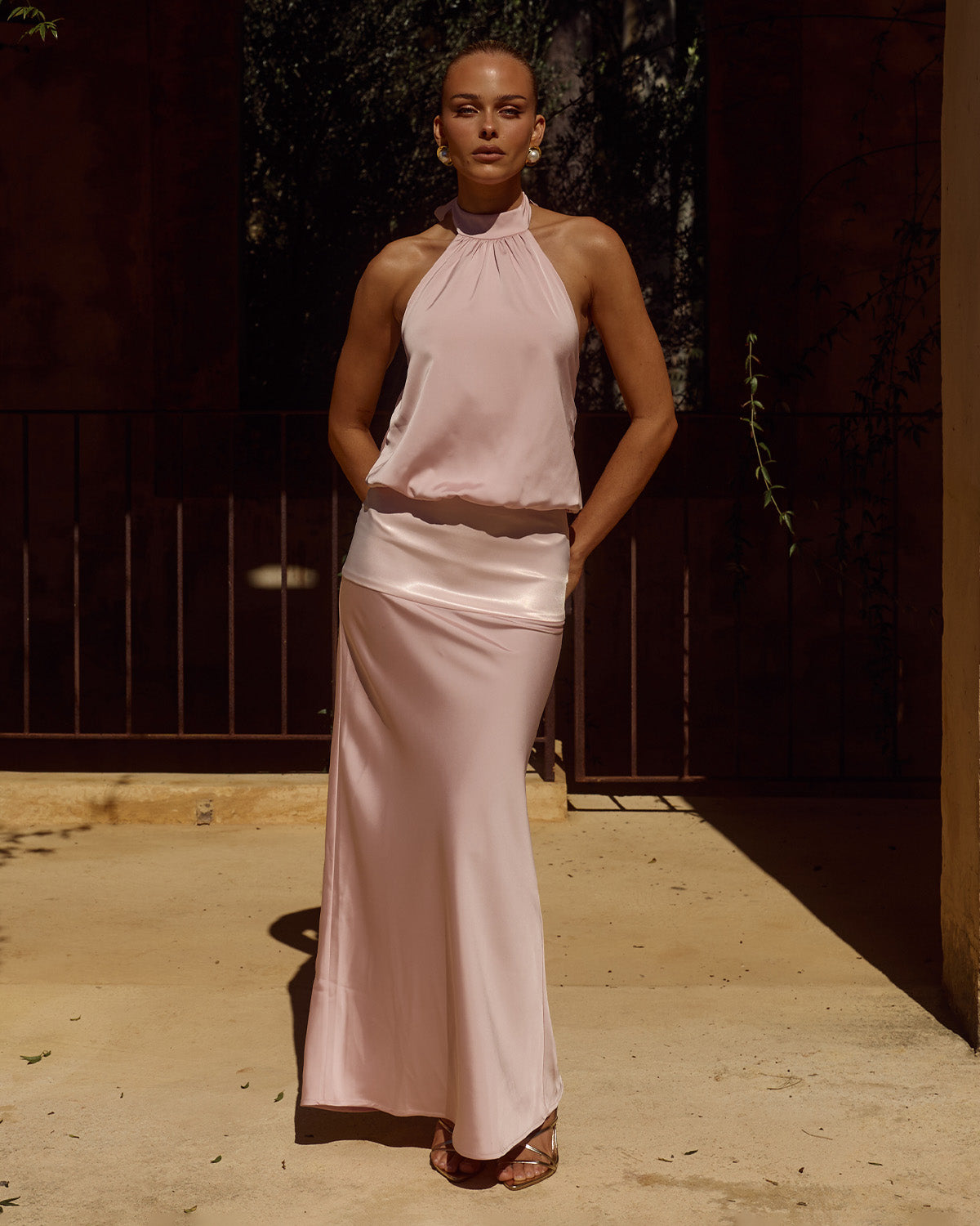 LILIETTE HALTER MAXI DRESS - PINK XXL - LILIETTEHALTERMAXIDRESS-PINK-3
