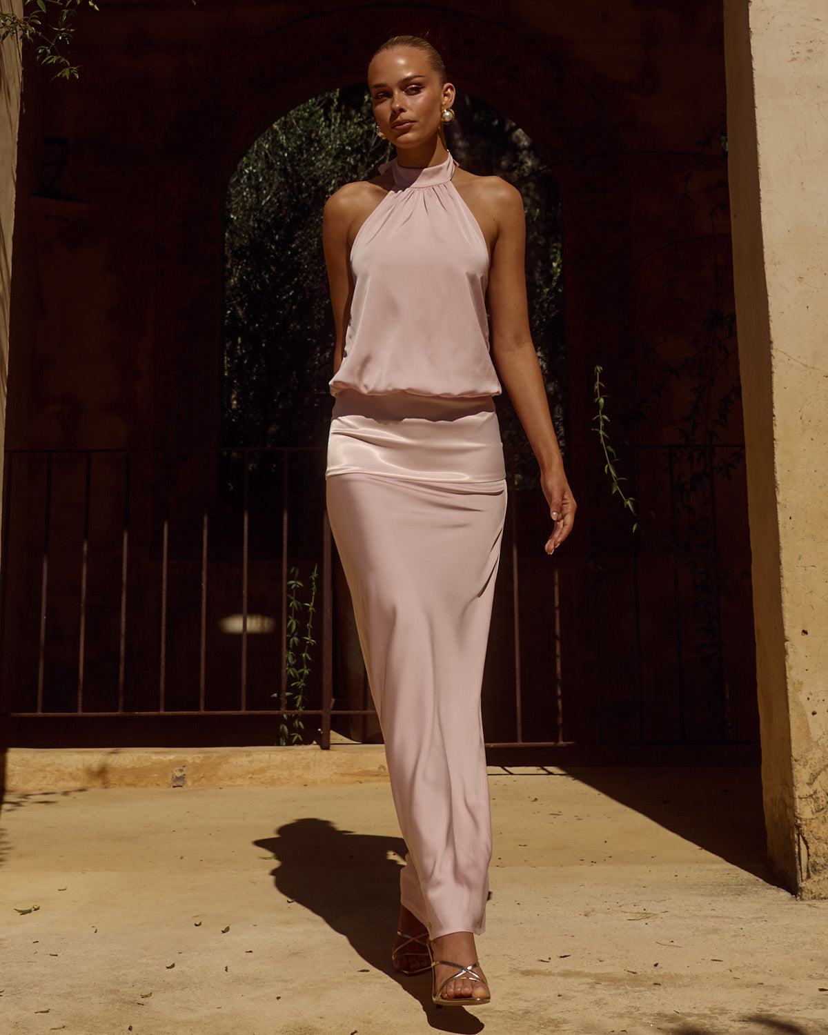LILIETTE HALTER MAXI DRESS - PINK - LILIETTEHALTERMAXIDRESS-PINK-4