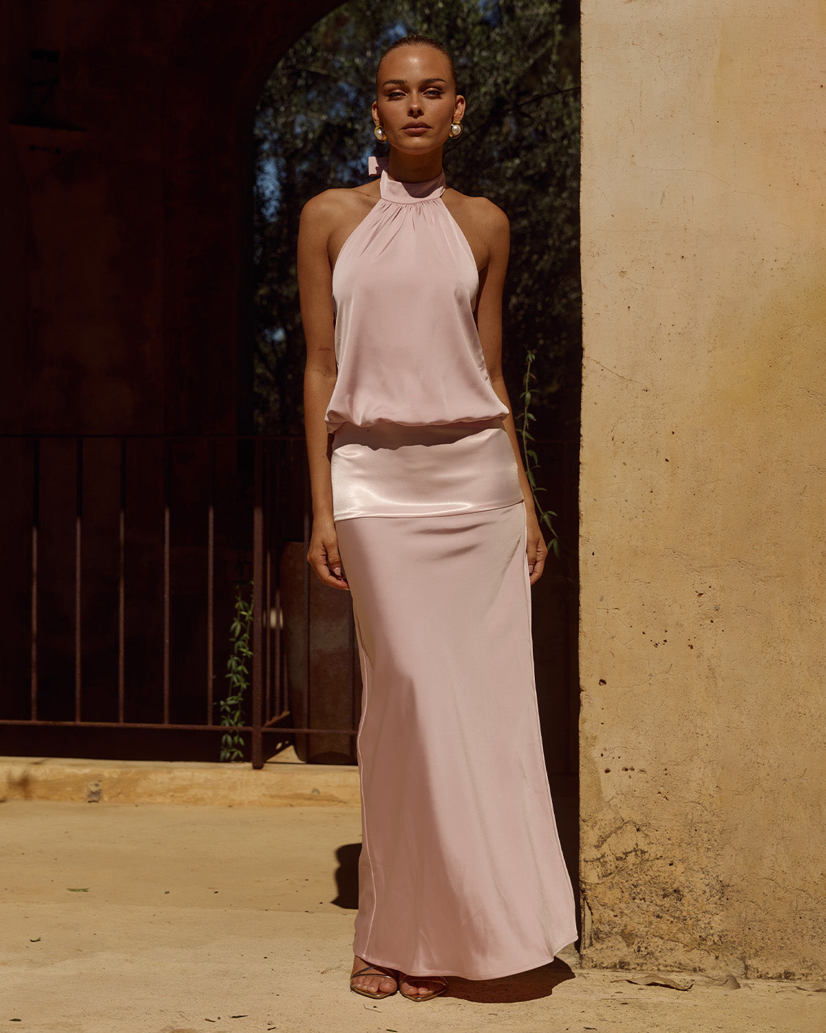 LILIETTE HALTER MAXI DRESS - PINK - LILIETTEHALTERMAXIDRESS-PINK-5